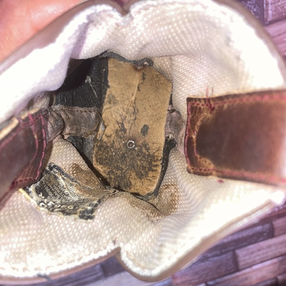 Pre Owned Little Girls Justin Brown Leather Square Toe Western Boots Size 8.5 D - Picture 12 of 12